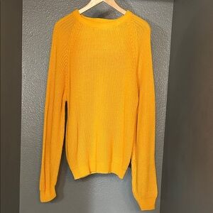 Men's Crewneck Sweater in Vibrant Yellow